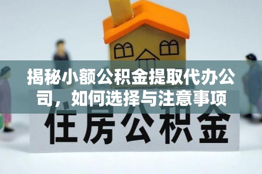 安顺揭秘小额公积金提取代办公司，如何选择与注意事项