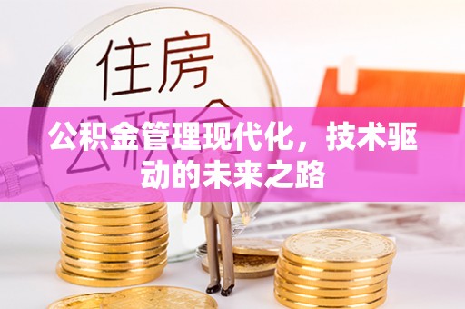 安顺公积金管理现代化，技术驱动的未来之路